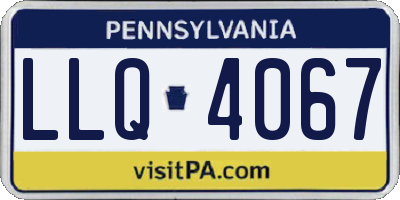 PA license plate LLQ4067