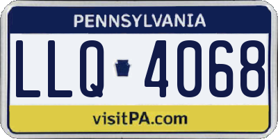 PA license plate LLQ4068