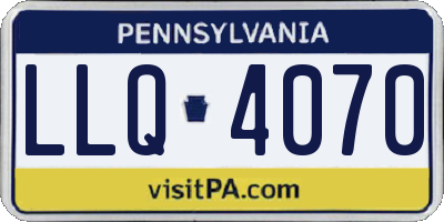 PA license plate LLQ4070
