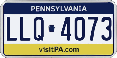 PA license plate LLQ4073