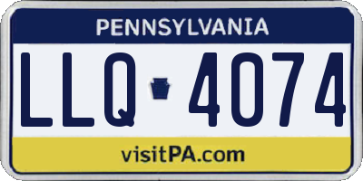 PA license plate LLQ4074