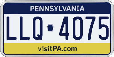 PA license plate LLQ4075