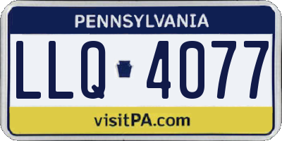 PA license plate LLQ4077