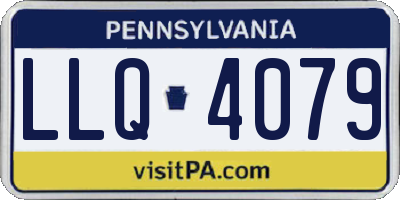 PA license plate LLQ4079