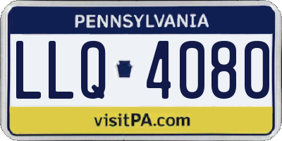 PA license plate LLQ4080