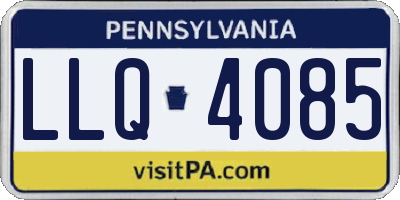 PA license plate LLQ4085