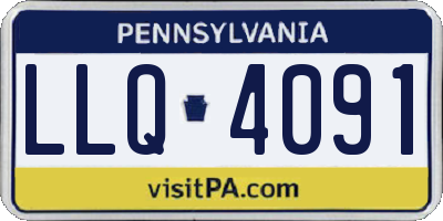 PA license plate LLQ4091