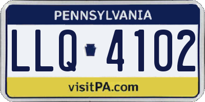 PA license plate LLQ4102