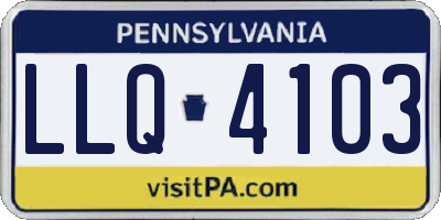 PA license plate LLQ4103