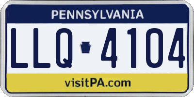 PA license plate LLQ4104