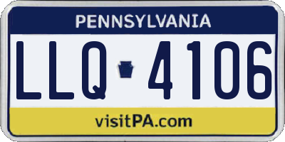 PA license plate LLQ4106