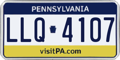 PA license plate LLQ4107