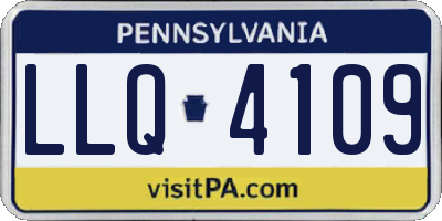 PA license plate LLQ4109