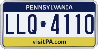 PA license plate LLQ4110