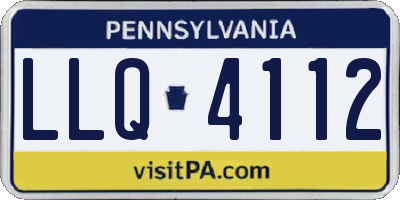 PA license plate LLQ4112