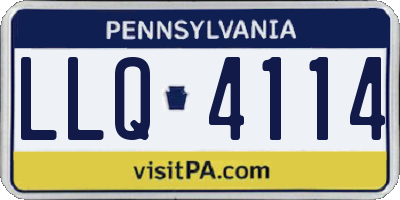 PA license plate LLQ4114
