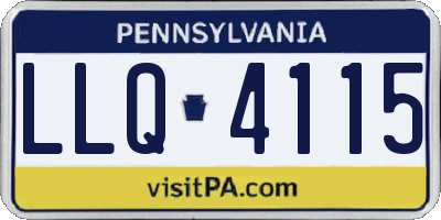 PA license plate LLQ4115