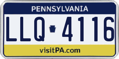 PA license plate LLQ4116