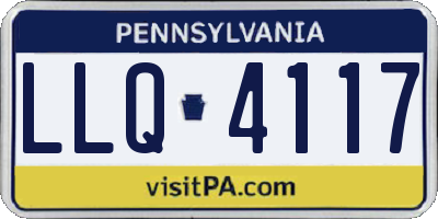 PA license plate LLQ4117