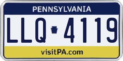 PA license plate LLQ4119