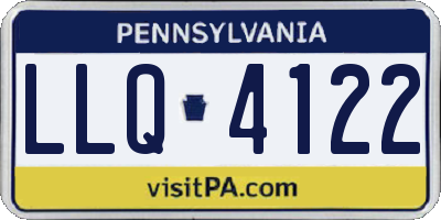 PA license plate LLQ4122