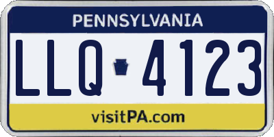 PA license plate LLQ4123