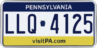 PA license plate LLQ4125