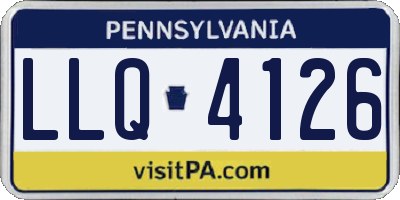 PA license plate LLQ4126