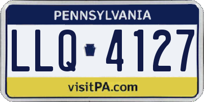 PA license plate LLQ4127
