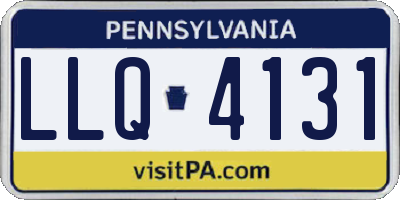 PA license plate LLQ4131