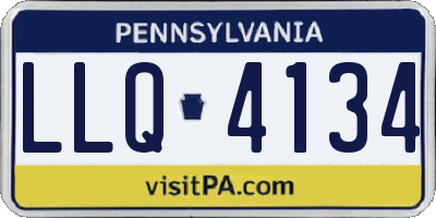 PA license plate LLQ4134