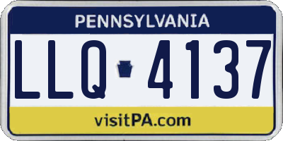 PA license plate LLQ4137