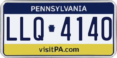PA license plate LLQ4140