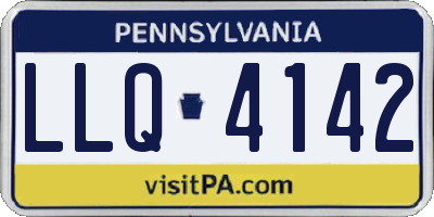 PA license plate LLQ4142