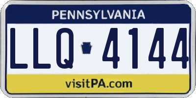 PA license plate LLQ4144