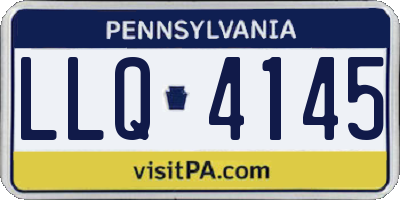 PA license plate LLQ4145