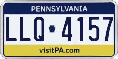 PA license plate LLQ4157