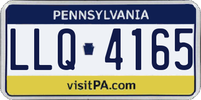 PA license plate LLQ4165