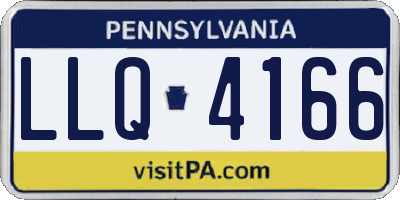 PA license plate LLQ4166