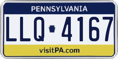 PA license plate LLQ4167