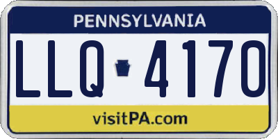 PA license plate LLQ4170