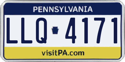 PA license plate LLQ4171