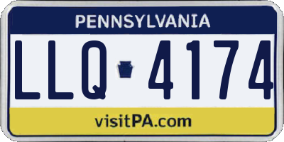 PA license plate LLQ4174
