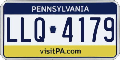 PA license plate LLQ4179