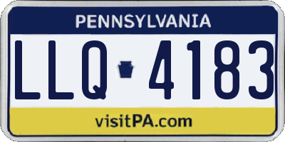 PA license plate LLQ4183