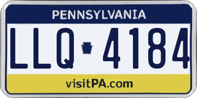 PA license plate LLQ4184