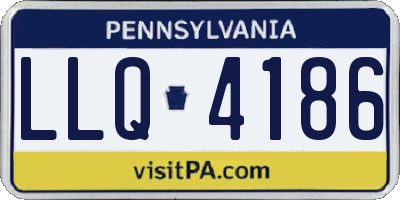 PA license plate LLQ4186