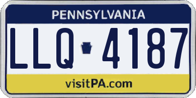 PA license plate LLQ4187