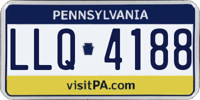 PA license plate LLQ4188