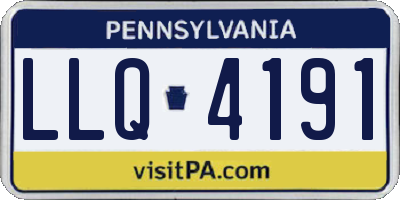 PA license plate LLQ4191
